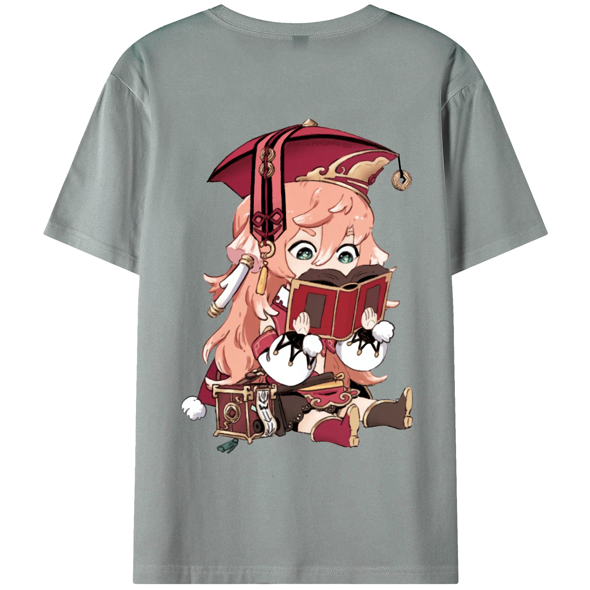 げんし神 ヤンフェイ genshin Yanfei 綿100％ メンズ半袖Tシャツ（バックプリント） 通気性